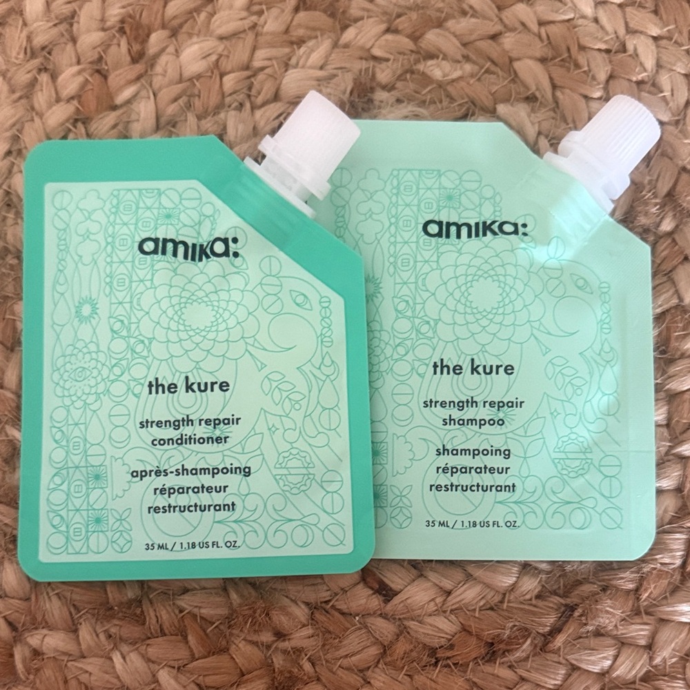 Amika The Kure Mint Green Hair Care Duo